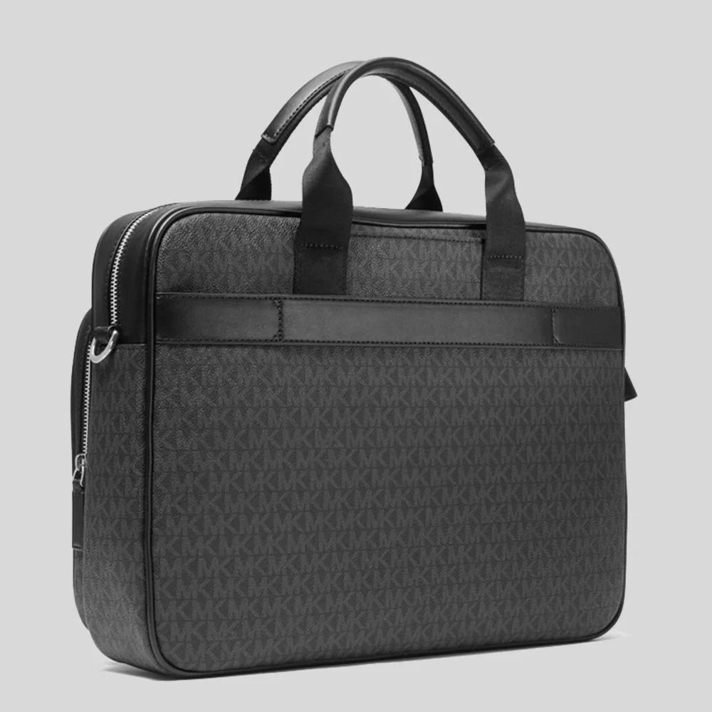 Michael Kors Cooper Logo Utility Briefcase Black/Grey